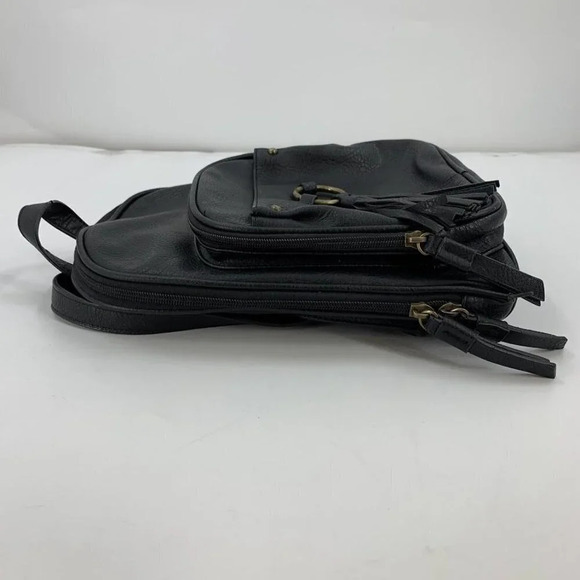 B.O.C. Born Concepts Mini Tassel Vegan Harness Pebbled Leather Storage Backpack - Picture 9 of 16